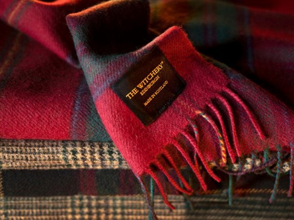 Bespoke tartan and tweed created for The Witchery in Edinburgh